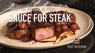 Pan Sauce for Steak  Red Wine Reduction Sauce Recipe