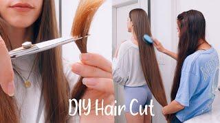 CUTTING OUR LONG HAIR AT HOME using Brad Mondos Method