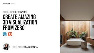 Aesthetic Bathroom I How To Create Realistic Render for Beginners I 3Ds MAX + Corona Renderer