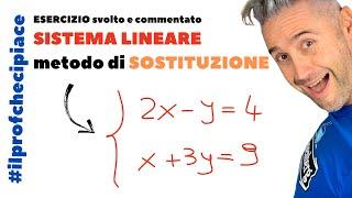 SISTEMI LINEARI metodo di SOSTITUZIONE - la matematica che ci piace