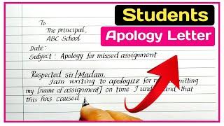 Apology letter to teacher  Apology letter for late submission of assignment in english