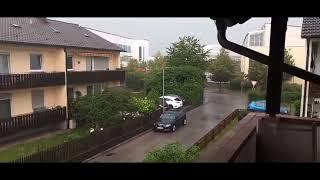 Unwetter in Ergolding bei Landshut