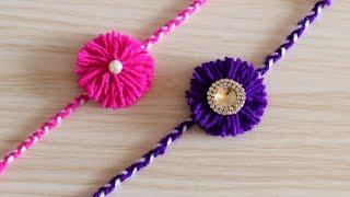 How To Make Rakhi At Home  DIY  Woolen Rakhi  Rakhi Making Ideas At Home