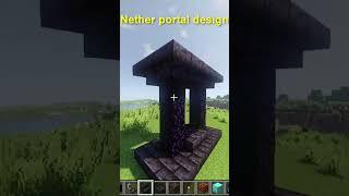 Slick Nether Portal Design Rate it #shorts #minecraft