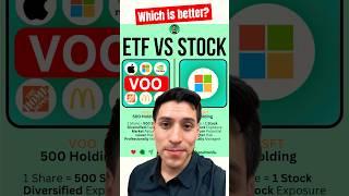 ETF vs Stock Vanguard S&P 500 VOO vs Microsoft #voo #investing #etf #s&p500