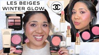 CHANEL LES BEIGES HEALTHY WINTER GLOW COLLECTION  ALL 3 BLUSHES & ROUGE COCO BAUMES #chanelbeauty