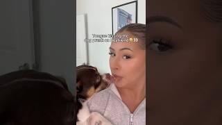 Kissing my dog 