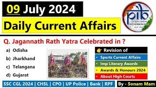 Daily Current Affairs 2024  9 July 2024 Current Affairs  Current Affairs Today 2024