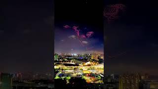 Dragon Boat Show with 1500 drones in Shenzhen China #drone light show