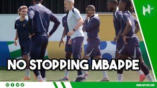 France players JOKE with Mbappe as forward trains again in mask