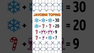 javobni komentga yozing #shorts #matematika