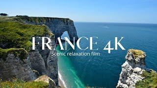 FRANCE 4K Ultra HD 60fps HDR  Scenic relaxation film with Calming music for stress relief