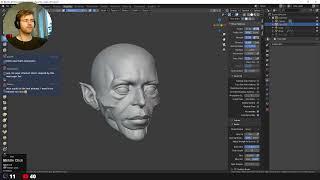 Stream My First Time Sculpting In BLENDER 2.83