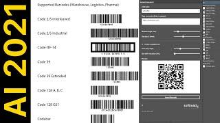 Softmatic Barcode Extension V2 for Adobe Illustrator - Create QR EAN UPC Code 128 Aztec