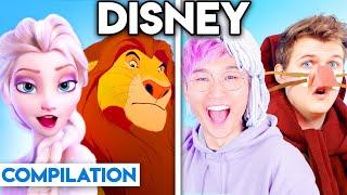 DISNEY WITH ZERO BUDGET FROZEN MULAN ALADDIN LION KING & MORE BEST OF LANKYBOX COMPILATION