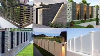 Latest Modern compound wall design ideas  Boundary wall designs for house Modern compound wall