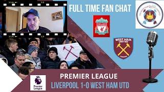 FT FAN CHAT  JAMES FEAVER - LIVERPOOL 1-0 WEST HAM