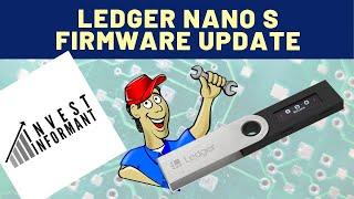 Ledger Nano S ️ Firmware update ⬆️  kurz und knapp  Deutsch