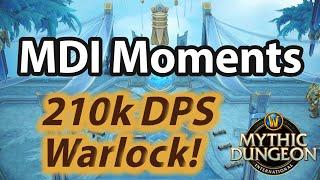 Warlock is the new mage?  210k DPS  MDI Moments  Shadowlands Season 2