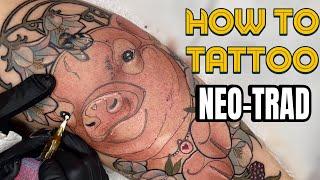 Tattoo Tutorial - How to Tattoo a Neo-Traditional Design