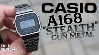 CASIO A168 Stealth Gun Metal High End Budget Watch?  Full Review