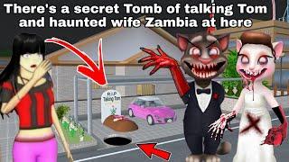 رعب توم Theres secret Tomb of talking Tom and haunted wife Zambia here  SAKURA SCHOOL SIMULATOR