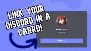 how to link your discord profile in a carrd voice reveal sorta uwu