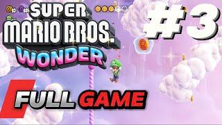 Super Mario Bros Wonder Fluffy-Puff Peaks - Walkthrough Part 3 Full Game - 100% No commentary