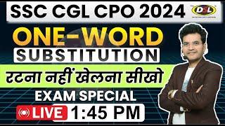 One Word Substitutions for SSC CGL  CHSL  MTS  Banks Exams 2024   English By Dharmendra Sir