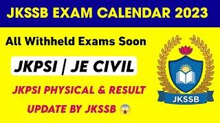 JKPSI Exam Result 2023  Pending Exams & New Exam Calendar  Pending Exams & Result  Update