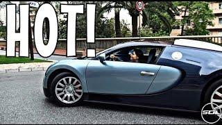 HOT GIRL Driving Bugatti Veyron in Monaco