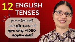 LEARN ALL 12 ENGLISH TENSES  With Examples & Keywords  Lesson - 110  SPOKEN ENGLISH IN MALAYALAM