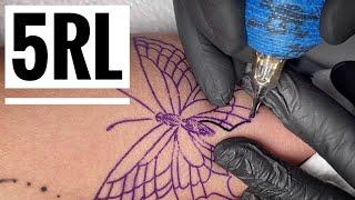 Real time tattoo  2 machines one butterfly