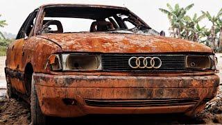 Full restoration old rusty abandoned AUDI Q8 car from 1980 body and engine  Restoration Channel