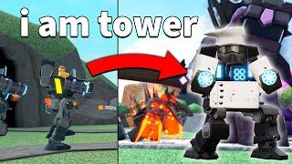 i pretended to be a TOWER in TDS  ROBLOX