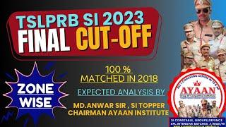 TS SI 2023 CUT-OFF - 100% GENUINE ANALYSIS ACCORDING TO COMPETITION & RESERVATION