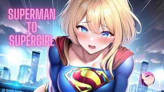 TG TF Superman became Supergirl  Male to Female  Transformation Animation  Gender Bender