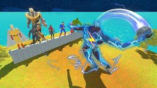 Electric Lightning Titans Attack Team SuperHeroes - Defend The Wall From Monsters Raid - EPIC WAR