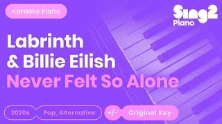 Labrinth & Billie Eilish - Never Felt So Alone Karaoke Piano