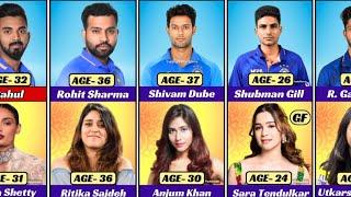 Indian Cricketers and There Beautiful WifeGirlfriend Age Comparison