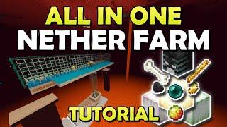 All In One Nether Farm - Wither Skeletons Magma Cubes Blazes and more in 1.20 Minecraft Bedrock