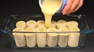  Just banana and condensed milk Delicious no-bake dessert Recipe in 5 minutes