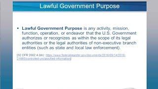 Controlled Unclassified Information - Lawful Government Purpose