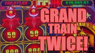 I LAND THE GRAND TRAIN TWICE WOW 2 UNREAL MASSIVE JACKPOTS ON LUXURY LINE