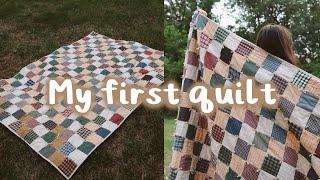 sewing my first quilt start to finish  patchwork quilt