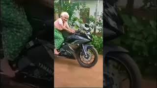 Lady Biker - Grandmawhere are you going? #shorts #bikerlady #biker