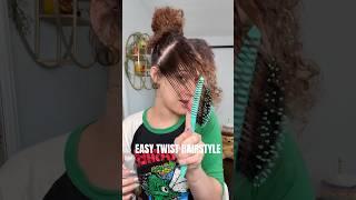 THIS HAIRSTYLE IS SOOO CUTE #curlyhair #hairstyletutorial #easyhairstyles