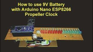 How to make 9V Battery Holder for Arduino Nano ESP8266 Propeller Clock