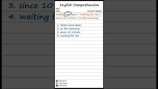 English Comprehension -1 SSC CGL  14 July 2023  #governmentexam #subjectverbagreement