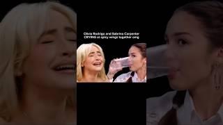 Olivia and Sabrina CRYING together on Hot Ones #celebrity #shorts